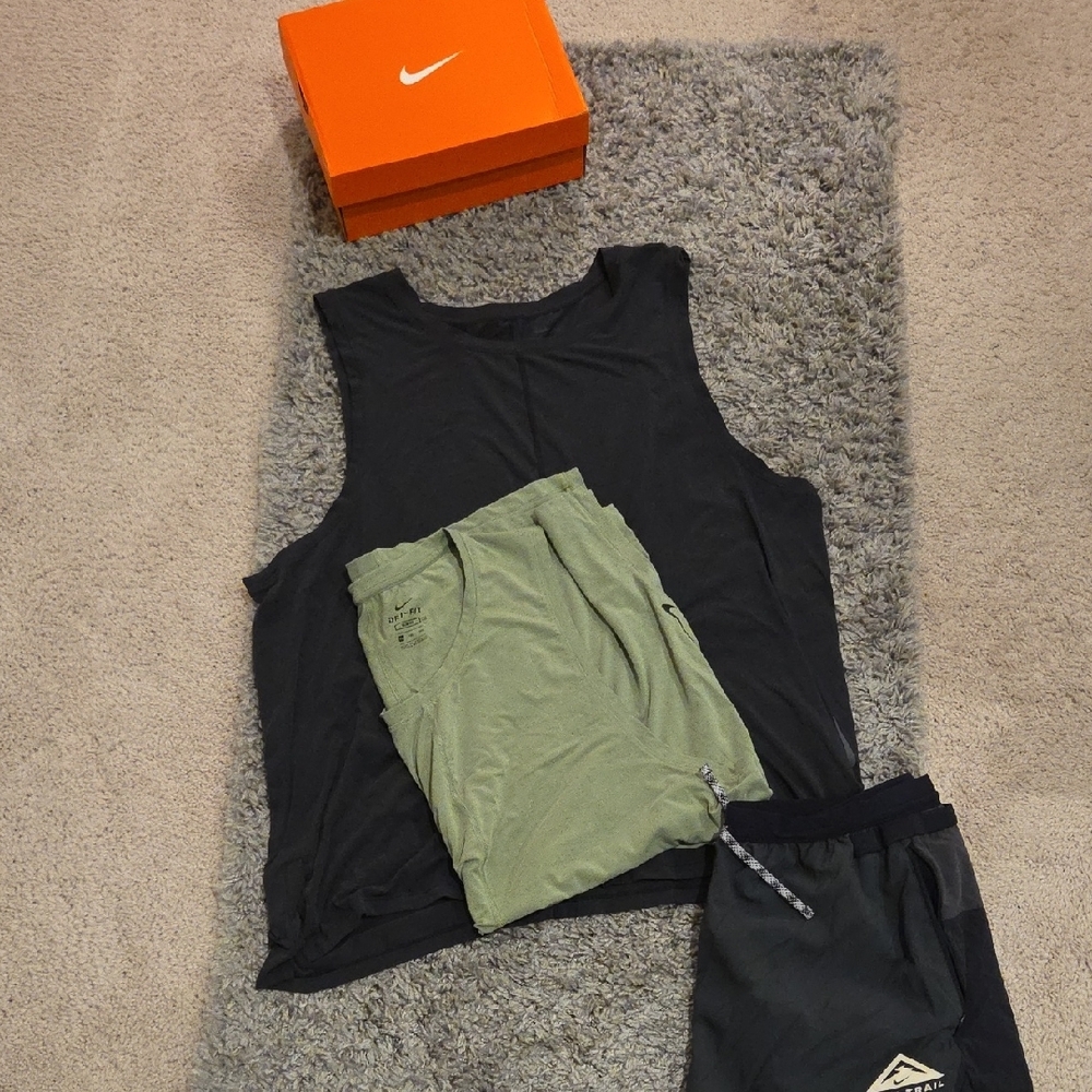 Nike YOGA Black and Green Tank Sleeveless Top (Selling Both Tops In One Sale)